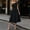 Black, variant on NTACZA Elegant Dresses for Women Formal Midi Sleeveless Wedding Guest Dresses Asymmetrical Neckline A-Line One Shoulder Ruched Waist Dressy Beige L