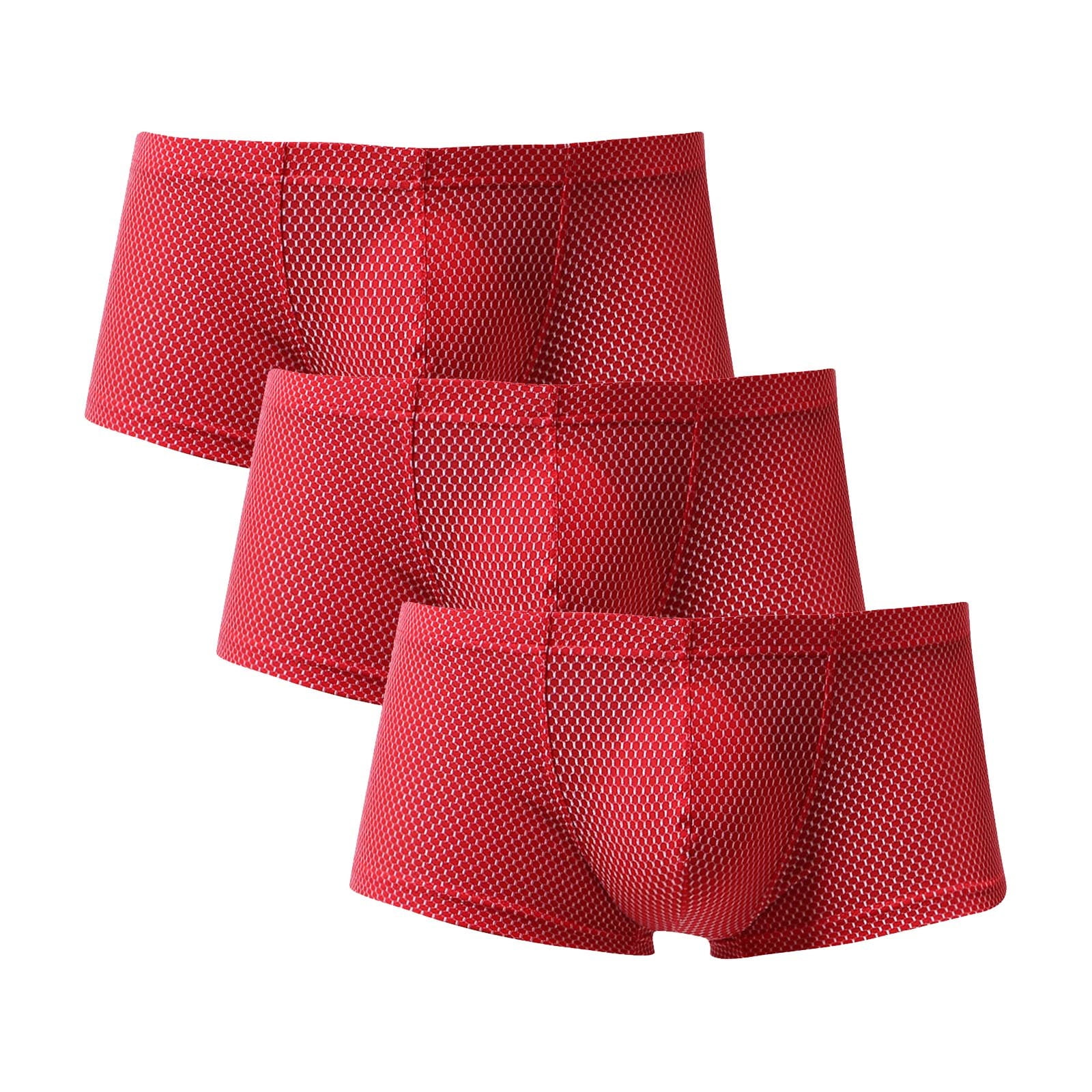 UoCefik Solid Underwear for Men Low Rise Soft Pouch Breathable Trunks,3