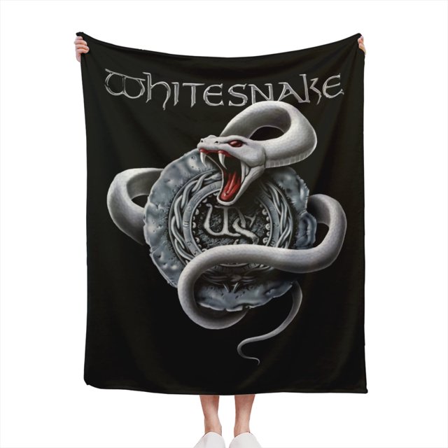 Manta cómoda de Whitesnake, manta acogedora para dormitorio, mantas suaves y cálidas para decoración de fiestas, mantas para sala de estar, sofá, cama, 80 x 60 pulgadas