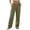 X14-Green, variant on Rhuody Casual Pants For Women Stylish Striped Loose Fit High Waist Nine Inch Straight Leg Trousers Retro Daily Wear Blue L