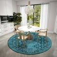 thumbnail image 5 of Dalyn Brisbane Area Rug BR2 Br2 Navy Navy Diamonds Scrolls 8' x 8' Round, 5 of 5