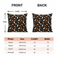 thumbnail image 6 of Throw Pillow Covers 16x16 Inch Set of 2 Black Cute Ghost Boo Halloween Decorative Pillow Covers Orange Pumpkin Bone Linen Cushion Cover Pillowcase for Sofa Couch Bed Home Decor, 6 of 9