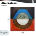 thumbnail image 4 of Stupell Industries Modern Round Rustic Symmetry Canvas Art, 24 x 24, by Matthew Finger, 4 of 8