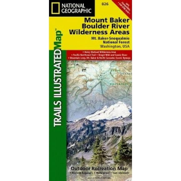 Mount Baker & Boulder River Wilderness Areas, Mount Baker-Snoqualmie National Forest: Trails Illustrated Other Rec. Areas