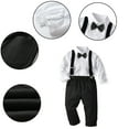 thumbnail image 4 of MXIEZI Baby Toddler Boys Gentleman Bowtie Formal Outfit Suits Kids Gentleman Tuxedo Outfits Clothes 1-8T, 4 of 10