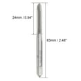 thumbnail image 2 of Uxcell Machine Tap 10-24 UNC Thread Pitch 2B Class 3 Flute High Speed Steel, 2 of 5