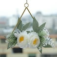 thumbnail image 2 of VerPetridure Imitation Flower Wall Decoration Metal Wreath Wrought Iron Wall Decoration, 2 of 2