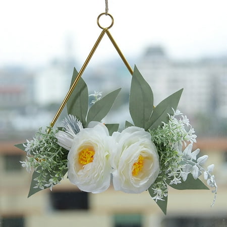 

RKSTN Mothers Day Gifts Outdoor Decor Imitation Flower Wall Decoration Metal Wreath Wrought Iron Wall Decoration Lightning Deals of Today - Summer Savings Clearance on Clearance