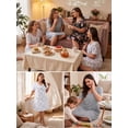 thumbnail image 4 of SHOWMALL Women's Plus Size Nightgown Short Sleeve Sleepwear Floral Pajama Dress Comfy Sleepshirts Casual Loungewear with Pockets, Size 2X, 4 of 8