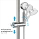 thumbnail image 5 of 2X Soporte de Ducha de Mano con 2 , Soporte de Ducha Ajustable, Soporte de Ducha Giratorio de 360°, para BañO, 5 of 9