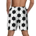 thumbnail image 4 of Balery Soccer Ball Mens Swim Trunks Swim Shorts for Men Quick Dry Inseam Beach Shorts with Compression Liner Pocket-Medium, 4 of 9