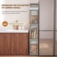 thumbnail image 7 of PHANCIR 3-Tier Tall Bathroom Storage Cabinets, Narrow Cabinet Bathroom Storage Tower with Wheels, for Small Spaces, White, 7 of 7