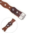 thumbnail image 4 of Leather Dog Collar Wide Blue Stone Leather Collar with Round Rivets Available in, 4 of 5