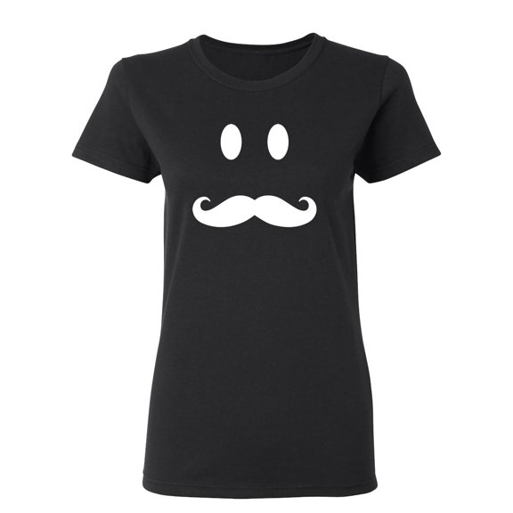 Moustache Smile Sarcastic Novelty Gift Idea Adult Humor Funny Women's Casual Tees