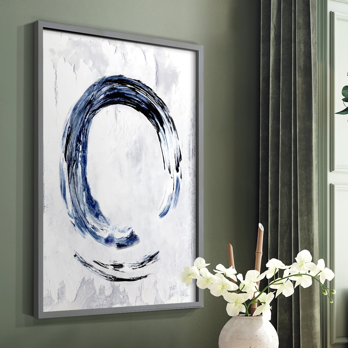 Moonglade II in Gray Solid Wood 11 x 14 Framed Print
