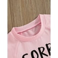 thumbnail image 4 of Mevireiy Baby Girls Two Pieces Outfits Letter Print T Shirt Tops Elastic Waist Shorts, 4 of 7