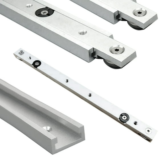 Joernso 30/40/50/60cm Woodworking Aluminum T-track Slot Slider Bar Table Saw Miter Jig