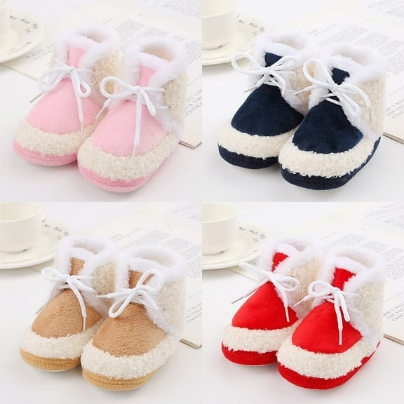 Babies' Soft-soled Toddler Non-skid Cotton-padded Shoes Exquisite Workmanship Cute Snow Boots