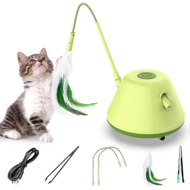 Interactive Cat Toy Automatic Led Red And , Electric Cat Toy With 4 Routes And 3 Speeds, Recharable Cat Toy