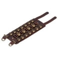 thumbnail image 4 of Punk Bracelet, Split Leather Wristband Adjustable Skull Rivet  For Halloween Cosplay For Men, 4 of 8