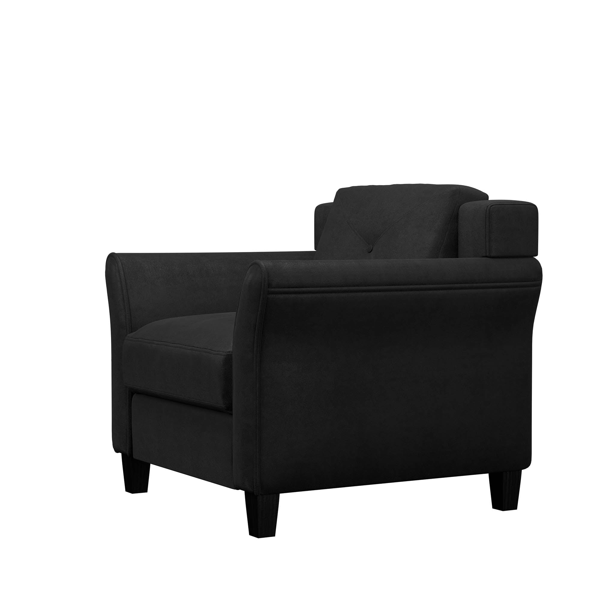 Lifestyle Solutions Taryn Club Chair, Black Fabric