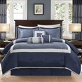 thumbnail image 2 of Genevieve Ensemble de Douillette 7 Pcs Bleu Marine Grand Lit, 2 of 4
