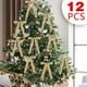 thumbnail image 1 of Set de lazos de árbol de Navidad de terciopelo | Decoración navideña de 12 piezas | Tela suave y lujosa con acabado tipo seda | Accesorios fáciles para coronas de guirnaldas | Elegantes decoraciones, 1 of 6
