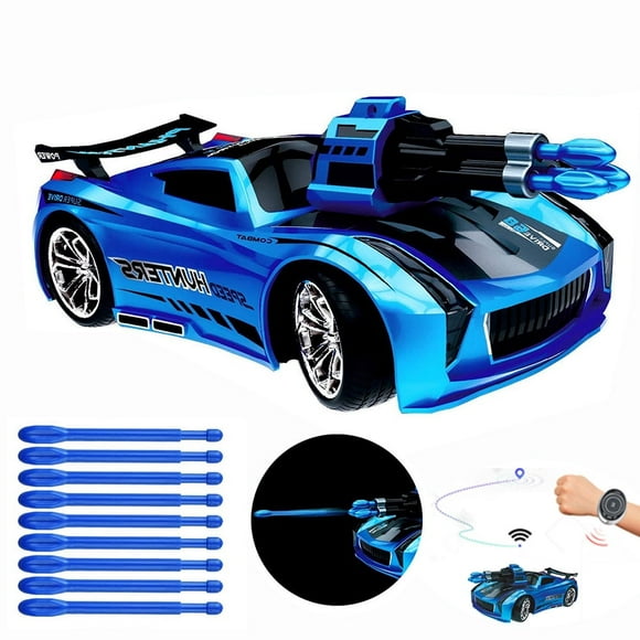 EIMELI Smart Voice Smart Watch Remote Control Cars, Best Birthday Gifts for Boys Age 6 Up, 2.4GHz Fast Race Stunt RC Car for Kids, Model Vehicle with Cool Sound &Light, Toys for 6+ Year Old Girls-Blue