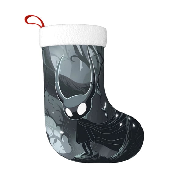 Fuzoiu Forest Black Ghost Warrior Print Christmas Stockings, Party Supplies & Kids Gifts,Big Xmas Stockings Decoration for Family Decorations Hanging Ornament for Xmas Holiday Party