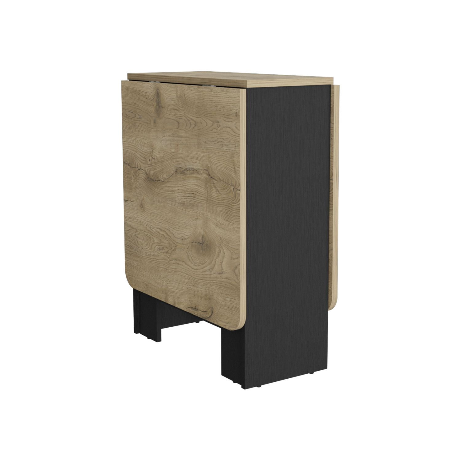 Asteroutdoor Gateleg Folding Table, Space-Saving, 12.3 in to 58.7 in Wide, 22 lb Capacity, 30.9 in High, Multicolor, for Dining Room