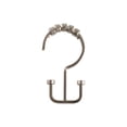 thumbnail image 2 of Utopia Alley Shower Hooks - Double Shower Curtain Rings for Bathroom - Rust Resistant Shower Curtain Hooks for Shower Curtain or Liner - Flat Double Shower Curtain Hooks - Set of 12, Brushed Nickel, 2 of 10