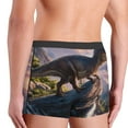 thumbnail image 6 of Cauagu Sunset Cliff Dinosaur Print Boxer Briefs for Men,Comfortable Breathable Men's Underwear Moisture Wicking Underpants -Small, 6 of 8
