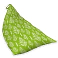 thumbnail image 2 of Leaves Lounger Chair Bag, Simplistic Layout of Fern Leaves with Paint Stains Grunge Monochrome Design, High Capacity Storage with Handle Container, Lounger Size, Lime Green White, by Ambesonne, 2 of 5
