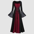 thumbnail image 3 of DuoJiaJ Performance Médiévale pour Femmes Robe Chemise Irlandaise à Manches Trompette avec Corset Robe Traditionnelle Fête et Party Femmes m Cosplay Gothique Rétro Robe Corset à Manches Longues, 3 of 3