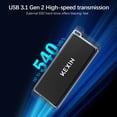thumbnail image 5 of KEXIN 250G External SSD,Portable Hard Drive up to 540MB/s,USB 3.1 Gen2,Compatible with PS4/ Windows/Mac,Black, 5 of 6