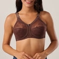 thumbnail image 2 of REORIAFEE Women's Bra Support Sexy Lace Wireless Underwear Bra 2023 Gym Bra Coffee 110d, 2 of 6