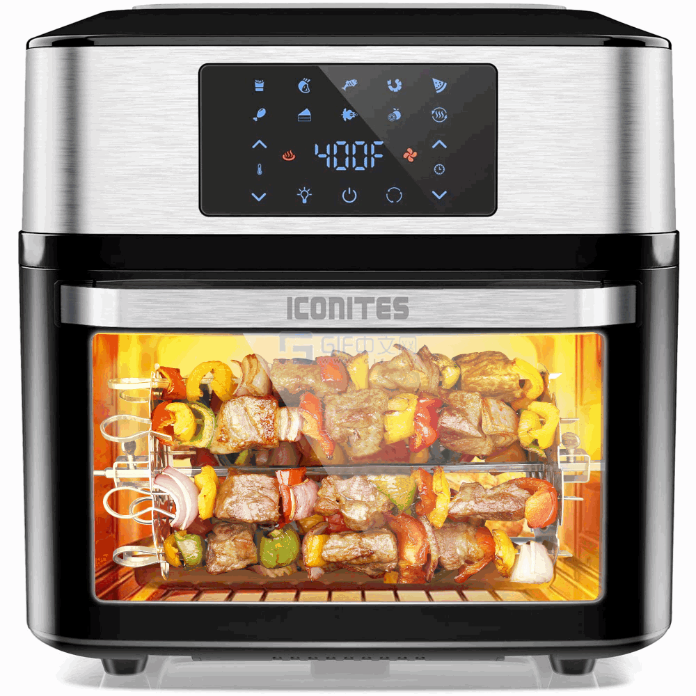 Iconites 20 Quart Air Fryer 10-in-1 Toaster Oven AO1202K with