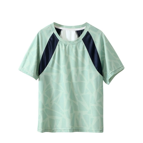 Bixock Toddler Boys Girls Short Sleeve Shirts Solid Color Basic Tops Crew Neck able Tops Toddler Clothes 3Y-16Y