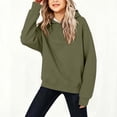 thumbnail image 2 of Domzest Boys & Girls Plain Hoodies Casual Long Sleeve Loose Fit Hooded Sweatshirt 2026 Trendy Basic Pullover Sweatshirts Army Green 150 Age:11-12Y, 2 of 6