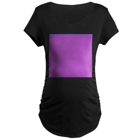 CafePress - Purple Horizontal Stripes Maternity Dark T Shirt - Maternity Dark T-Shirt