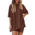 thumbnail image 1 of Conjunto Coordinado PRETTYGARDEN 2 Piezas para Lounge Marrón Talla L, 1 of 5