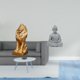 thumbnail image 2 of Escultura majestuosa de Buda León coleccionable, adorno de mesa, figura artística decorativa para oficina, hogar, estantería, hotel, patio, regalo., 2 of 8