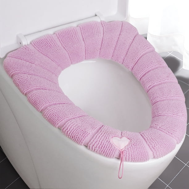 Asiento de Inodoro para Las Cuatro Estaciones, Grueso y con Asa, Lavable, para Invierno