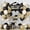 Black Gold Sand White, variant on Green and Gold Balloons 12 Inch Emerald Forest Hunter Dark Sage Green Gold Sand White Beige Nude Party Balloon Animal Print Balloons Zebra Balloon for Woodland Leaves Jungle Safari Party Decor