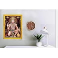 thumbnail image 3 of zig zag Lord Hanuman ji Bajrangbali Photo Frame For Wall / Table / Pooja Room ( 7x9 inches, Acrylic Glass) Golden, 3 of 4
