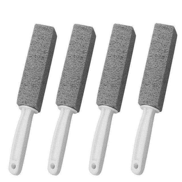 LOVEVER 4 Pcs Pierre Ponce pour Nettoyage Manche Ergonomique Bâton à Récurer 9,4” X 1,4”