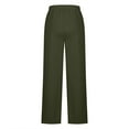 thumbnail image 6 of Brondbend Women’s Joggers Sweatpants for Women High Waisted Stripe Wide Leg Drawstring Casual Trousers with Pocket Loose Fall Winter Gym Outdoor Workout Pants,Army Green, 6 of 7