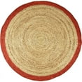 thumbnail image 6 of Spitiko Homes 48" Round Hand Braided Jute Area Rug in Natural/Red, 6 of 6
