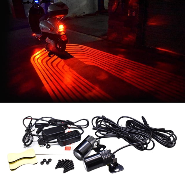 Kit de luz de neón Soledad Underglow Luces LED de ala de Ángel para motocicleta accesorios profesionales rojo