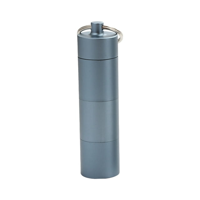 WRKEKC Boîte à Pilules Étanche en Aluminium, Kit d'Urgence Compact pour Randonnée Camping, Conteneur de Médicaments Portable avec Couvercle Scellé, Sécurité Voyage